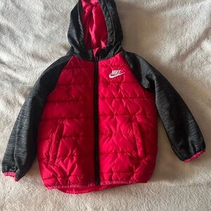 Nike Red and Black Hooded Jacket